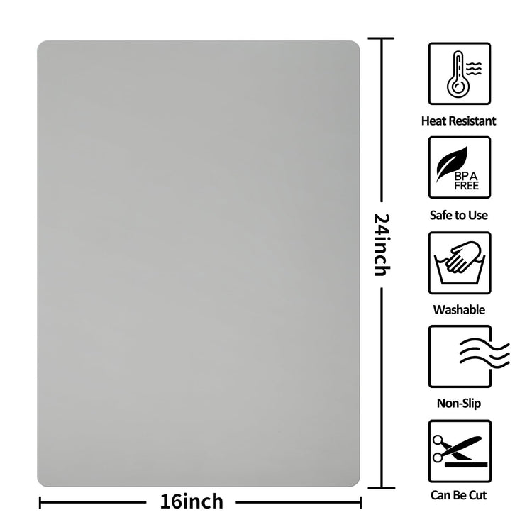 Silicone Mats for Kitchen Counter Thicker Extra Large Heat Resistant Mats Countertop Protector Liners for Bottom of Oven Air Fryer Coffee Maker