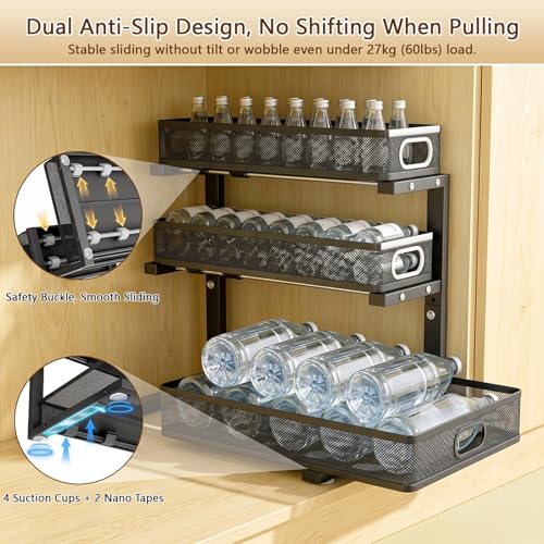 Under Sink Organizer (2 Pack / Black)