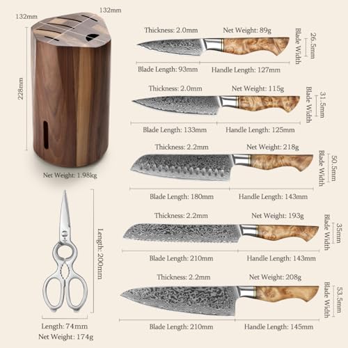 7PCS Kitchen Knives Set (7 Count)