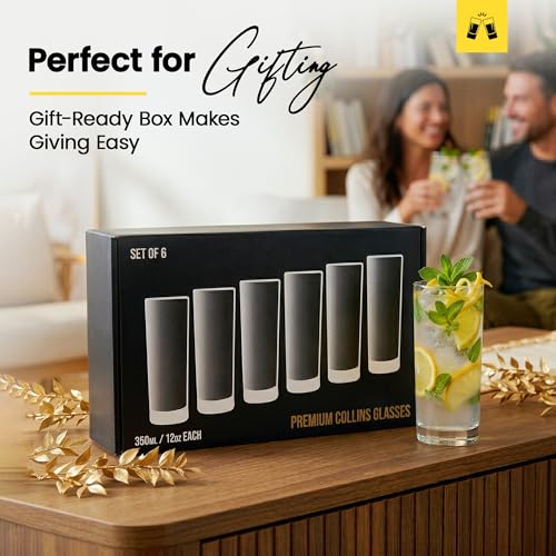 Premium Highball Glass Set (6 Count)