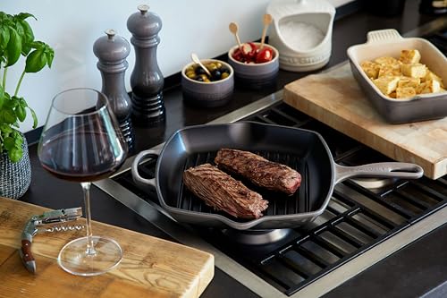 Enameled Cast Iron Square Skillet Grill