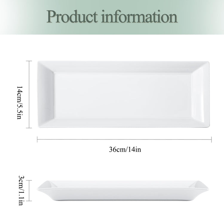14" Rectangular Platters Set of 4 (4 Count)