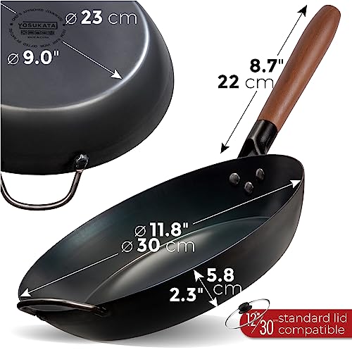 11.8" Pre Seasoned Carbon Steel Frying Pan (11.8 inches)