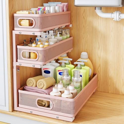 Under Sink Organizer (1-Pack / Pink)