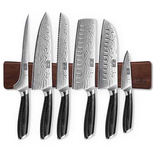 7 Pc Knife Set with Magnetic Knife Holder