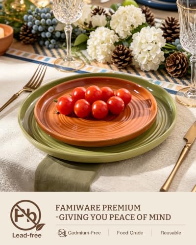 Ceramic Dinnerware Set for 8 (Multicolor (Earthy Tones))