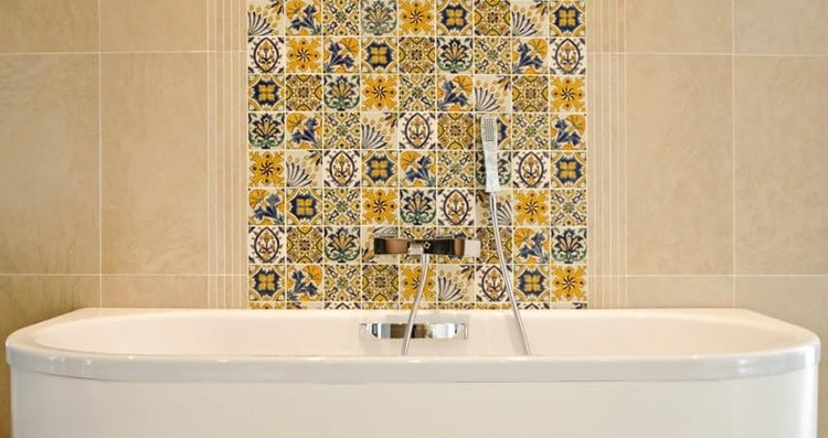 Set of 9 Decorative Ceramic Tiles (9 Count)