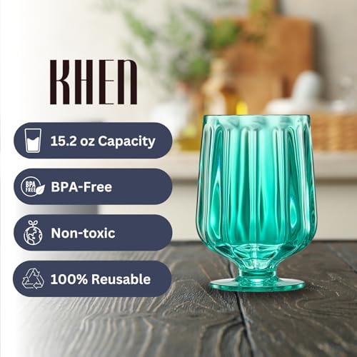 15oz Unbreakable Premium Drinking Glasses Set of 4