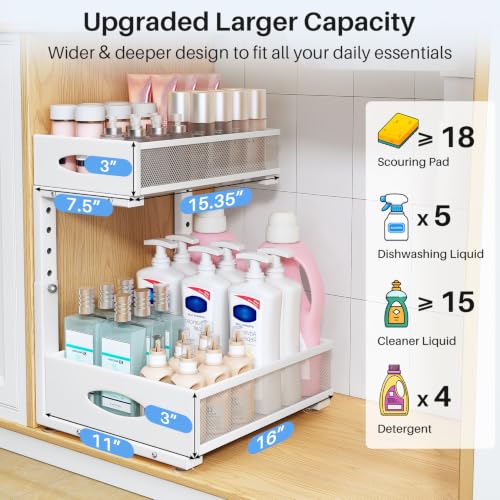 Under Sink Organizer (White / 2-Pack)