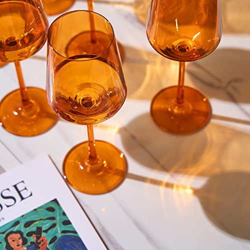 Colored Wine Glass Set
