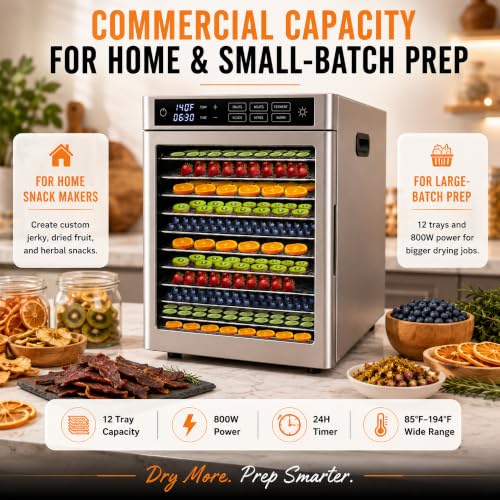12 Tray Commercial Food Dehydrator