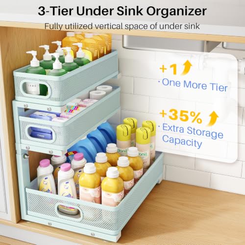 Under Sink Organizer (1-Pack / LightBlue)