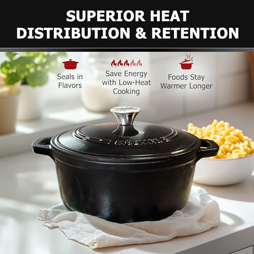 6 Quart Enameled Cast Iron Pot Dutch Oven
