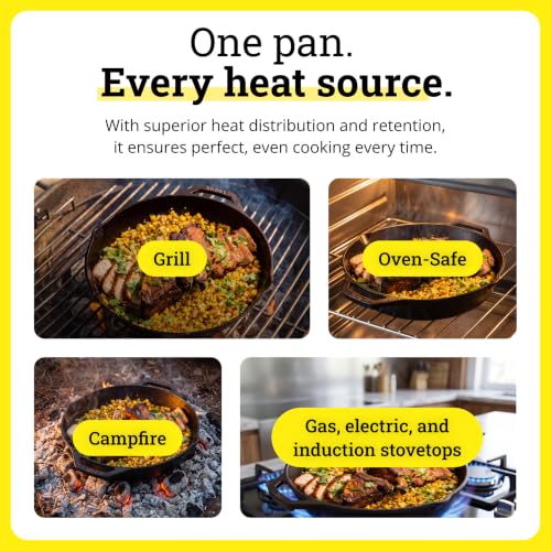 Pre Seasoned Cast Iron Dual Handle Pan (8 Inch)