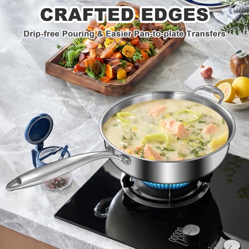 12 Inch Tri Ply Stainless Steel Frying Pan