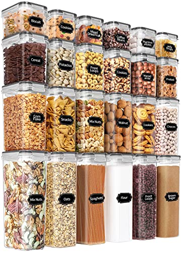 Airtight Food Storage Containers Set with Lids (Grey)