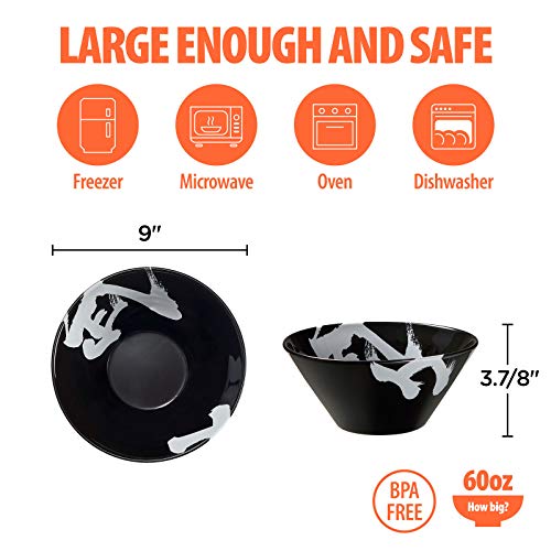 Large Ramen Bowl Set (Samurai Black / 9 inch)