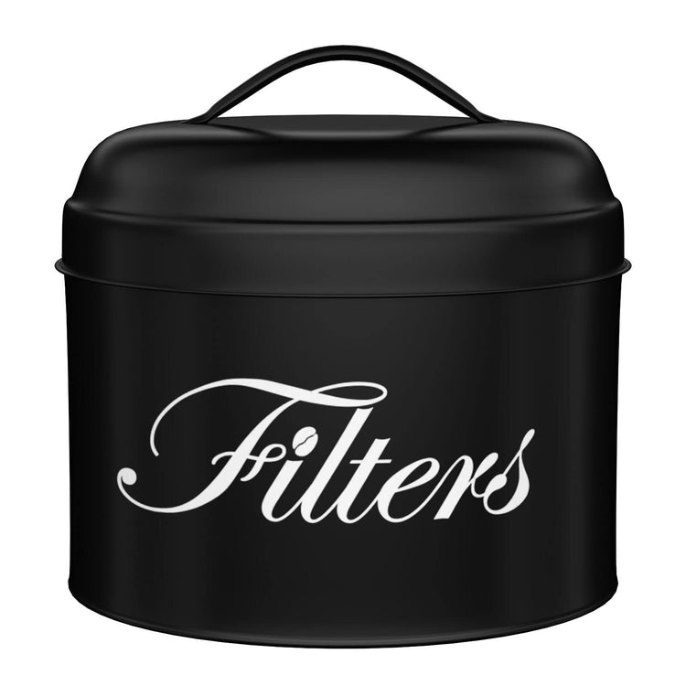 Black Basket Coffee Filter Holder With Lid
