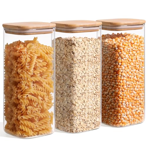 Glass Storage Containers with Lids 1.9 Qt (1.9 qt x 3)