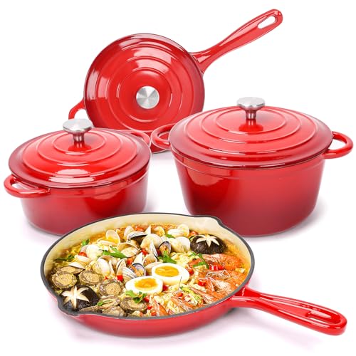 Enameled Cast Iron Cookware Set