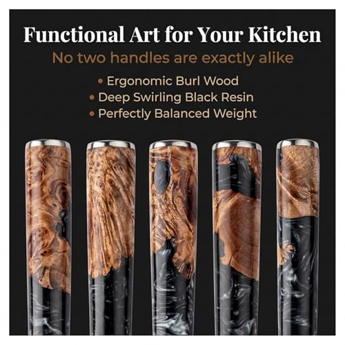 Real Forged Damascus 8pc Japanese (8 Count)
