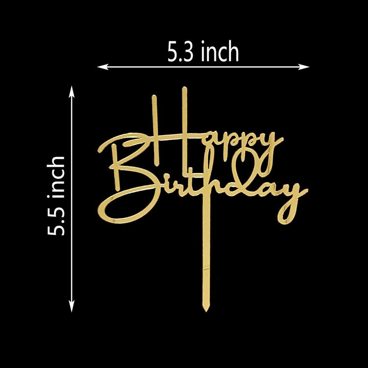 Happy Birthday Cake Topper for Birthday Party Decorations