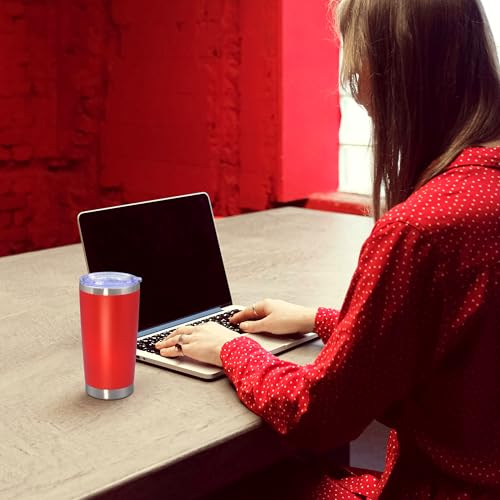 20 oz Tumbler Insulated Tumblers Stainless Steel Coffee Mug (Red)
