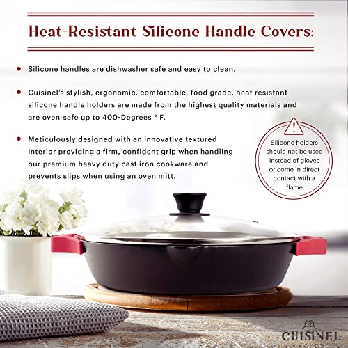 Cast Iron Skillet with Glass Lid (Dual Handle Skillet + Glass Lid / 12")