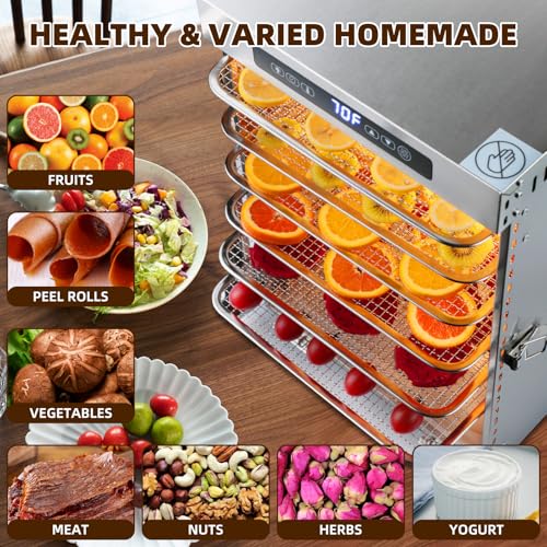 Meat Dehydrator for Jerky Maker 9 Trays 1000W Dryer Machine for Fruit Beef