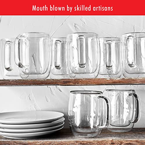 Sorrento Plus 8 (12.2 Ounces / Double-Wall Glass Coffee Mug Set)