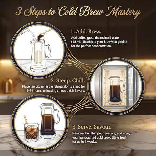 Airtight Cold Brew Coffee Maker Pitcher (Gray / 34 Ounces)