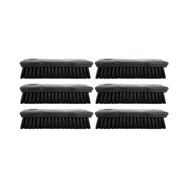 SPARTA 42024EC03 Comfort Grip Plastic Scrub Brush, Hand Brush For Cleaning, 8 Inches, Black, (Pack of 6)