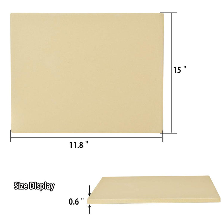 15"x12" Pizza Stone for BBQ Oven Grill