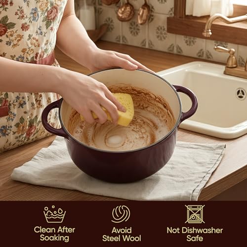 4.5 Quart Dutch Oven Pot with Lid (4.5 QT / Fig)