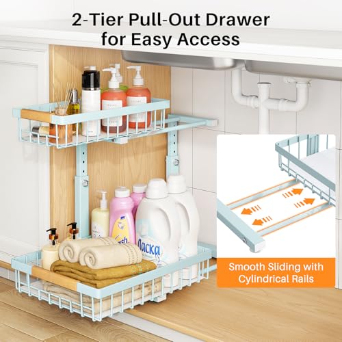 Under Sink Organizer (Large-2-Pack / Blue)