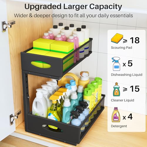 Under Sink Organizer (Black / 1-Pack)