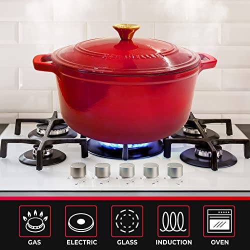 Mueller 6QT Enameled Cast Iron Dutch Oven with Lid