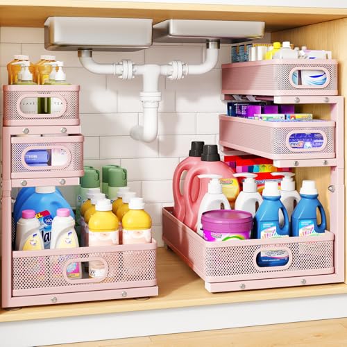 Under Sink Organizer (2-Pack / Pink)