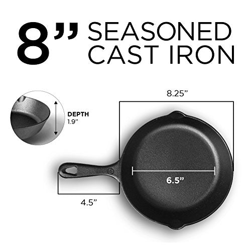 8 Inch Cast Iron Skillet (8" Skillet)