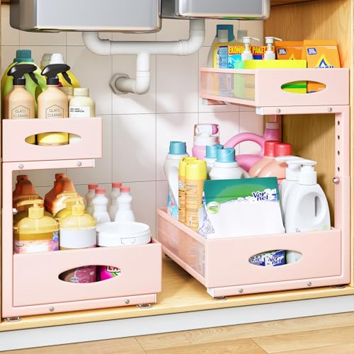 Under Sink Organizer (Pink / 2-Pack)
