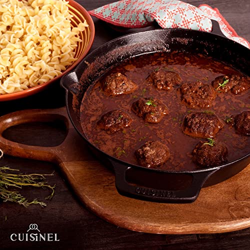 Cast Iron Skillet Set (Dual Handle Skillet / 10"+12")