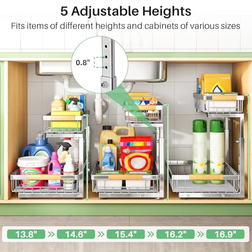 Under Sink Organizer (Silver / 1 Pack)