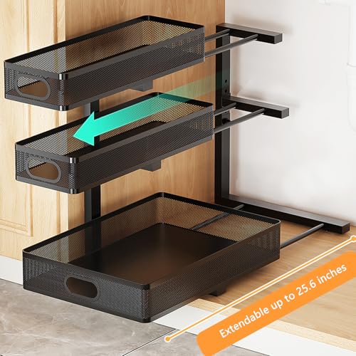 Under Sink Organizer (2 Pack / Black)