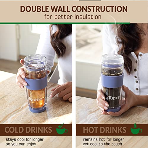 Double Wall Glass Tumbler (Jacaranda)