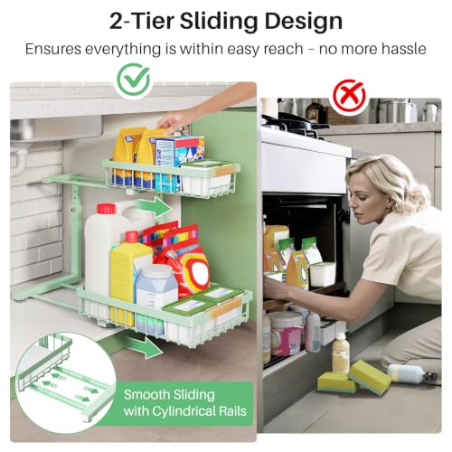 Under Sink Organizer (Green / 1 Pack)