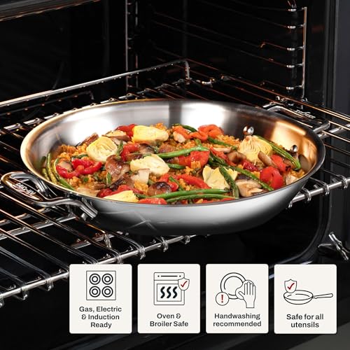 D3 Stainless Steel 3Qt Braiser Pan with Lid