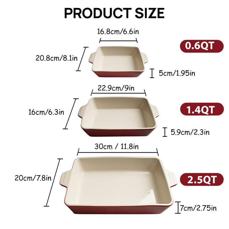 Sweejar Ceramic Bakeware Set