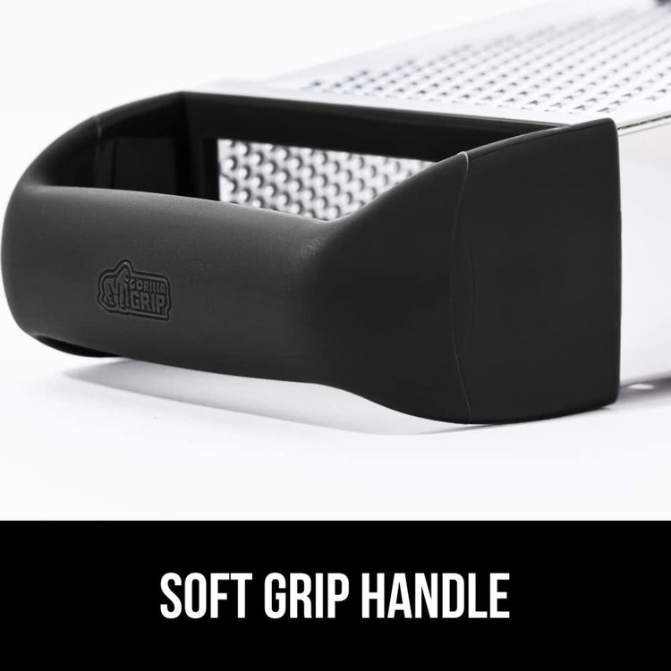 XL 4 Sided Stainless Steel Cheese Grater With Measurement Container