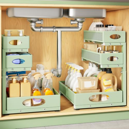 Under Sink Organizer 3 (2-Pack / Green)