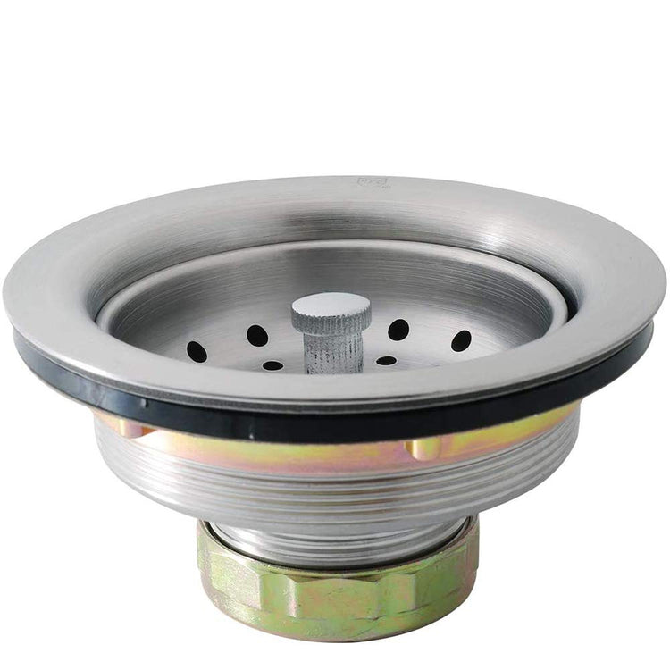 3-1/2 Inch Kitchen Sink Drain Assembly with Strainer Basket/Drain Stopper, All Stainless Steel Sink Drain Kit Durable and Rustproof